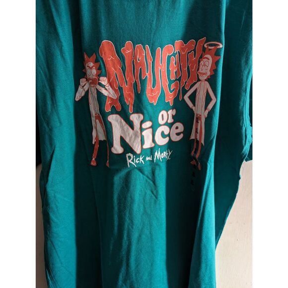 Rick and Morty Christmas T-Shirt Rick Naughty or Nice Size XXL - Picture 2 of 2